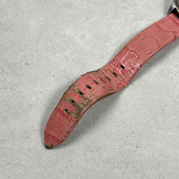 Fossil Watch Womens 35mm Date Pave Bezel Pink MOP Bezel Silver Tone New Battery - Picture 4 of 10